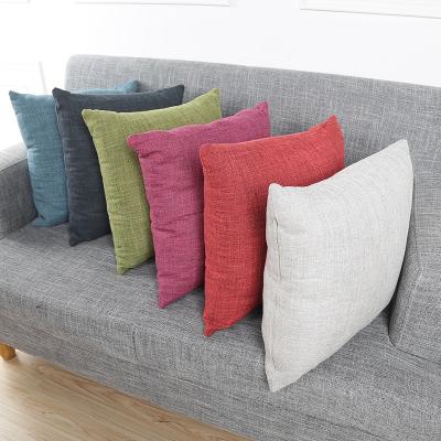 China Modern Solid Disposable Canvas/Sofa Pillow Case Car Office Decorbox Home Decor Cotton Bed Cushion Cover Throw Supplies Pillow Cover for sale