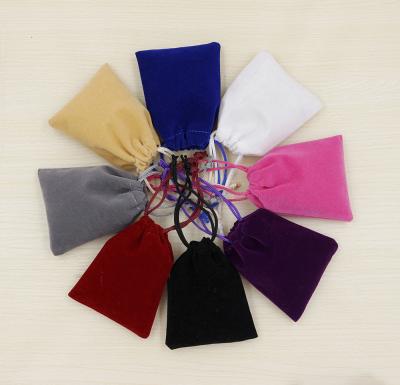 China Custom Necklace Velvet Jewelry Bag Drawstring Pouch Bag for sale