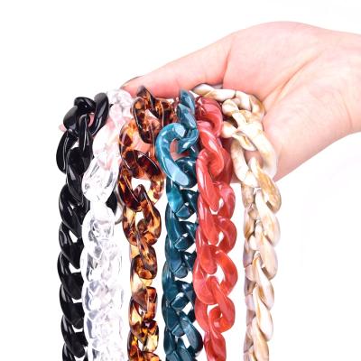 China Eco-friendly Fish Bones 60cm Plastic Acrylic Resin Chain Bag Strap Handbag Strap Fashion Colorful Women Bag Accessories Shoulder Strap 1PCS for sale