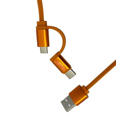 China MP3/MP4 player 2 in 1 USB 2.0 A to USB type C and micro usb charging cable cord cabo tipo c for sale