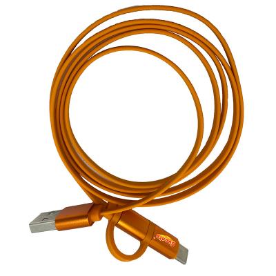 China Good Quality MP3/MP4 Player Orange 2 in 1 Tape Cable Display Tipo Funicular Flat Micro USB Extension Cable for sale