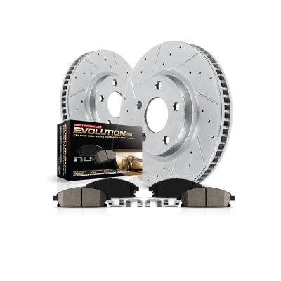 China Ceramic U.S.top Rated 93188445 D915 POWERSTOP Front Brake Kit Pad and Disc Brake System Assembly K5699 for SAAB Estate 9-3 for sale