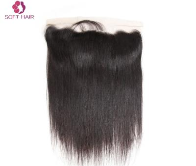 China No Shedding 13*4 Straight Virgin Peruvian Lace Frontal Ear To Ear Bleached Knots Closure Frontal Hair for sale