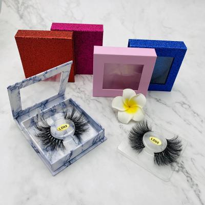 China LD Mink Eyelashes Magnetic Crisscross Boxes Use Lashes Box Wholesale Cheap Magnetic Eyelashes for sale