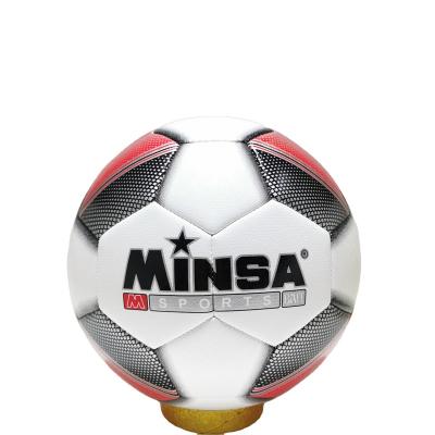 China 2021 Durable Eco Friendly Leather Rubber Band Football Nerf With Plastic Bag for sale