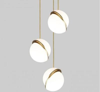 China New Modern Arrive Nordic Modern Designer Candelabro Gold Acrylic Globe Led Pendant Light For Kitchen Living Room Decoration for sale