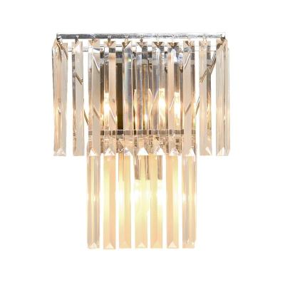 China Modern Luxury Minimalist Modern Led Gold Sconce Crystal Wall Lamp For Living Room Hallway Decoration for sale