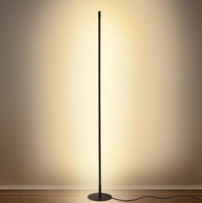 China Minimalist Minimalist Led Corner Living Room Sofa Reading Floor Position Lamp Black Acrylic Linear Vertical Shape Porcelain for sale