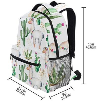 China Waterproof Backpacks Watercolor Camel Cactus College School Satchel Travel Hiking Hiking Camping Daypack for sale