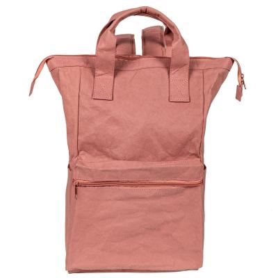 China Recycled Materials Fashion Acceptable Washable Paper Bags Customize Hot Selling Paper Backpack for sale