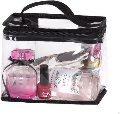 China Fashion Clear PVC Waterproof Ladies Travel Insulated Foldable Toiletry Bag for sale