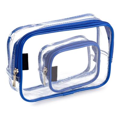 China Fashion Clear PVC Insulated Waterproof Foldable Toiletry Bag For Travel And Organization for sale