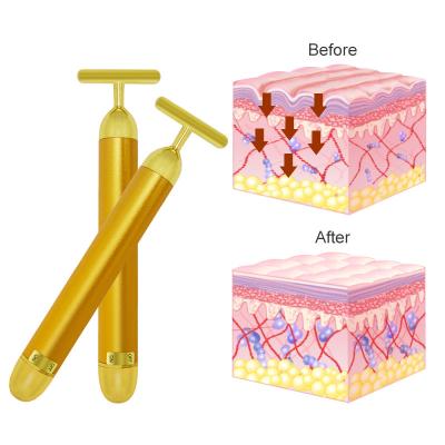 중국 Stainless Steel T Shape Gold Energy Beauty Bar Sculpt Firm And Smooth Face 판매용