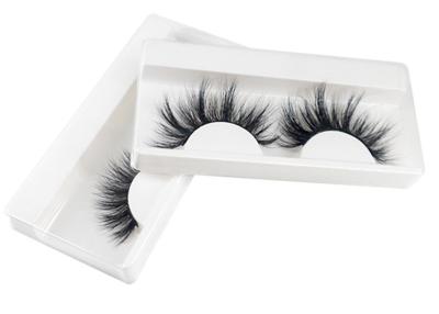 China Full Strip Black Mink False Eyelashes  Handmade 25mm Natural Fake Eyelashes for sale