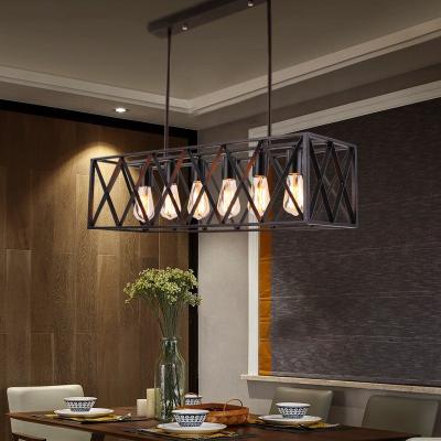 China Large Industrial Chandelier 4 Head 6 Head Industrial Restaurant Pendant Light Commercial Dining Hanging Lamps for sale