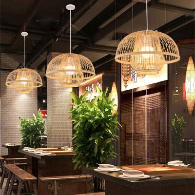 China Traditional Wholesale Handmade Bamboo Rattan Chandeliers and Courtyard Pendant Lights Rattan Pendant Light Lighting for sale