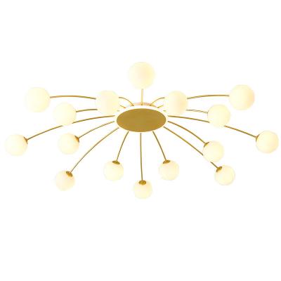 China Modern Living Room G9 LED Ceiling Lights Living Room Glass Ceiling Lights Modern Home Decorative Hanging Lamp Hall Lighting for sale