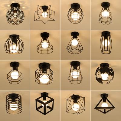 China Wholesale Price Corridor Garage Exterior Mounted Modern Indoor Lamps Surface Nordic Home Mounted Iron Ceiling Lamp for sale