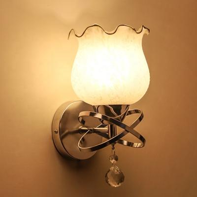 China Modern Simple Style Glass Wall Lamp Indoor Home Decorative Bedside Lights Cheap Wall Lamps for sale