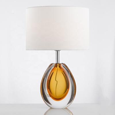 China Contemporary Postmodern Luxury Large Hotel Table Lamp Living Room Bedroom Bedside Decoration Glass Glazed Glass Light for sale