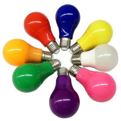 China Energy Saving Globe Stock LED Bulb A60 A19 3W E26 E27 Lantern LED Plastic Aluminum Bulb Constant Current Color Christmas Bulb for sale