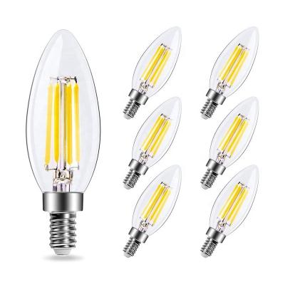 China Warehouse Hotel C35 4W Vintage Edison LED Filament Bulb E12 E26 110V E26 E27 220V Non-dimming Clear Amber Milky Light Bulb for sale