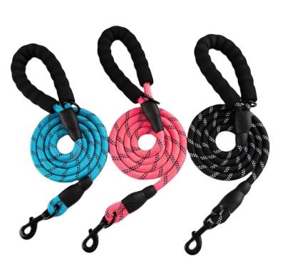 China Durable Soft Padded Thick Nylon Handle Pet Lead Leash For Medium Large Dogs Small Puppy for sale