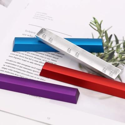 China Factory Custom Mechanical Aluminum Red Silver Blue Purple Custom Keycap Aluminum Alloy CNC Keyboard Metal Spacebar Keycap for sale