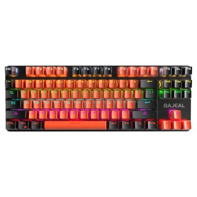 China 87 Keys Anti-ghosting True Axis Mechanical Gaming Keyboard Desktop Best-selling Green Notebook Computer Keyboard for sale