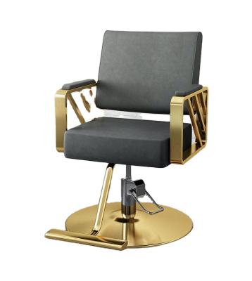 China Barber Shop Shampoo Barber Chair Chrome Metal Base Rotary Integrated Special Chair Stool for sale