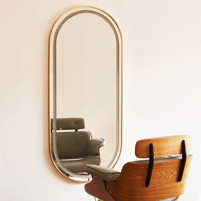 China Barber Shop Modern LED Barber Shop Mirrors Salon Styling Mirror Hot Sale Competitive Price Wall Mounted Light Mirror for Sale for sale