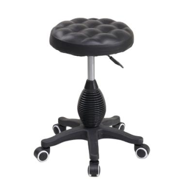 China Hot Sale Modern Popular Modern Waist Lift Black Color Adjustable Barber Shaver 360 Degree Swivel Barber Stool For Beauty Salon for sale