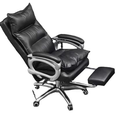 China Cheap Massage High Back PU White Leather Office Chair With Massage Function Boss Computer Sivel Reclining Home Executive Chair For Work for sale