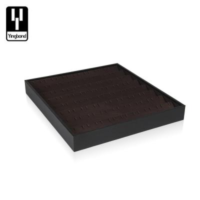 China Rectangular Leather Jewelry Store PU Jewelry Display Tray For All Kinds Of Jewelry for sale