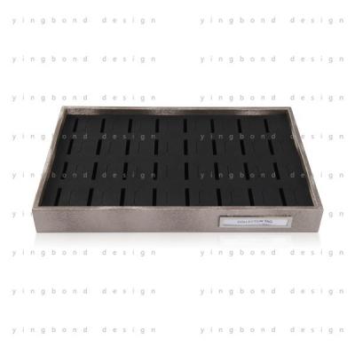 China 2018 New Ring Jewelry Store Jewelry Store Earring Necklace Square Grid MDF Jewelry Display Container Pendant Tray for sale