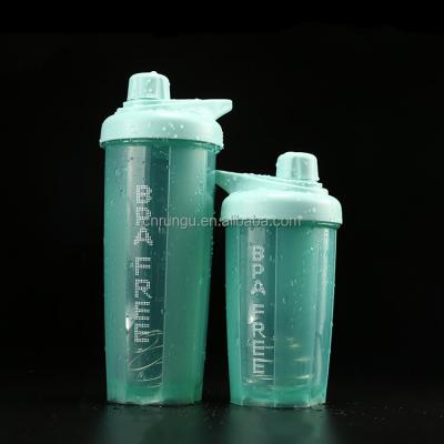 China 700ML 500ML Viable Protein Shaker Bottle with Scale Mark and Loop Cap for sale