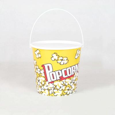 China With lid 2.8L 5L 7L 100OZ plastic popcorn bucket with handle and lid for sale