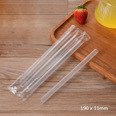 China Large Diameter 11mm Diameter Clear Black Bubble Tea Plastic Drinking Straw for sale