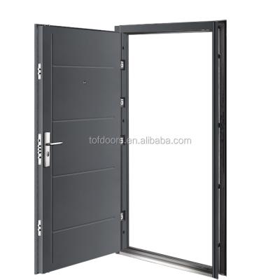 중국 Double color UV Protect Sound Insulation Wrought Iron Entrance Front Main Door 판매용