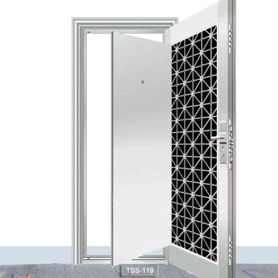 Cina Customize Thickness Main Entry Door Designs Stainless Steel Swing Single Door in vendita