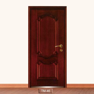 China residential Solid Wood Door Flush Swing Armored Modern Front Door Designs for sale