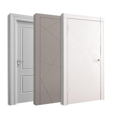 China Classic Modern Office Interior Door Design PVC Coated Interior Wood Room Door Modern Design for sale