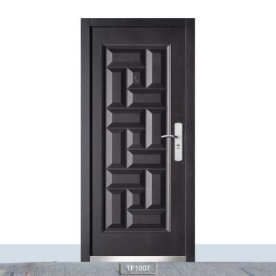 Cina Wholesale Certificate Steel Door Square Style Single Door Design Solid Swing Door in vendita