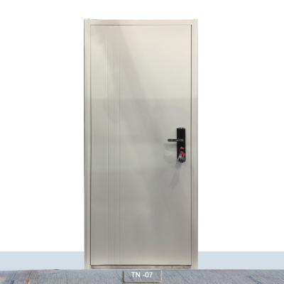 China Simple Design House Door Model Main Door New Design Indoor Door With Aluminum Stripes for sale