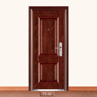 중국 Supply Apartment Front Main Door Single Swing Security Metal Entrance Door Design With Advanced Security Lock 판매용