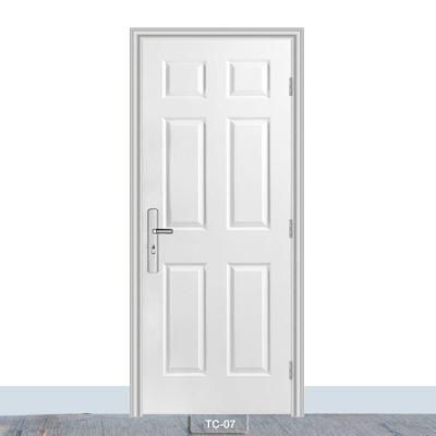 China Wholesale White Or Walnut Color American Panel Metal Security Door for sale