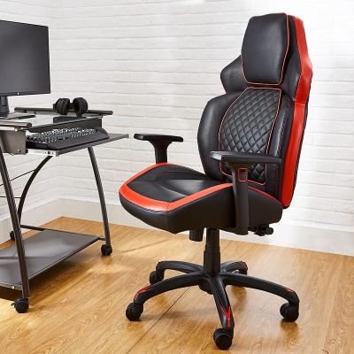 China Ergonomic (height) adjustable basics gaming chair with speakers and built-in mic, push-button height control for sale