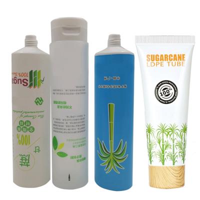 China Green PE Polyethylene Cosmetic Lotion Tube 100% Recyclable Biodegradable Sugarcane Tubes Sugarcane Packaging for sale