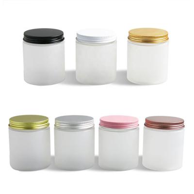 China 50ml 80ml 100ml 120ml 150ml 200ml 250ml Cosmetic Packaging Clear Matte Container And Lids Pet Colorful Plastic Frosted Jar for sale