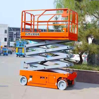 China Mobile Aerial Electric Trolley Lift Hotels Self Propelled Scissor Lift Maintenance Lifting Platform for sale